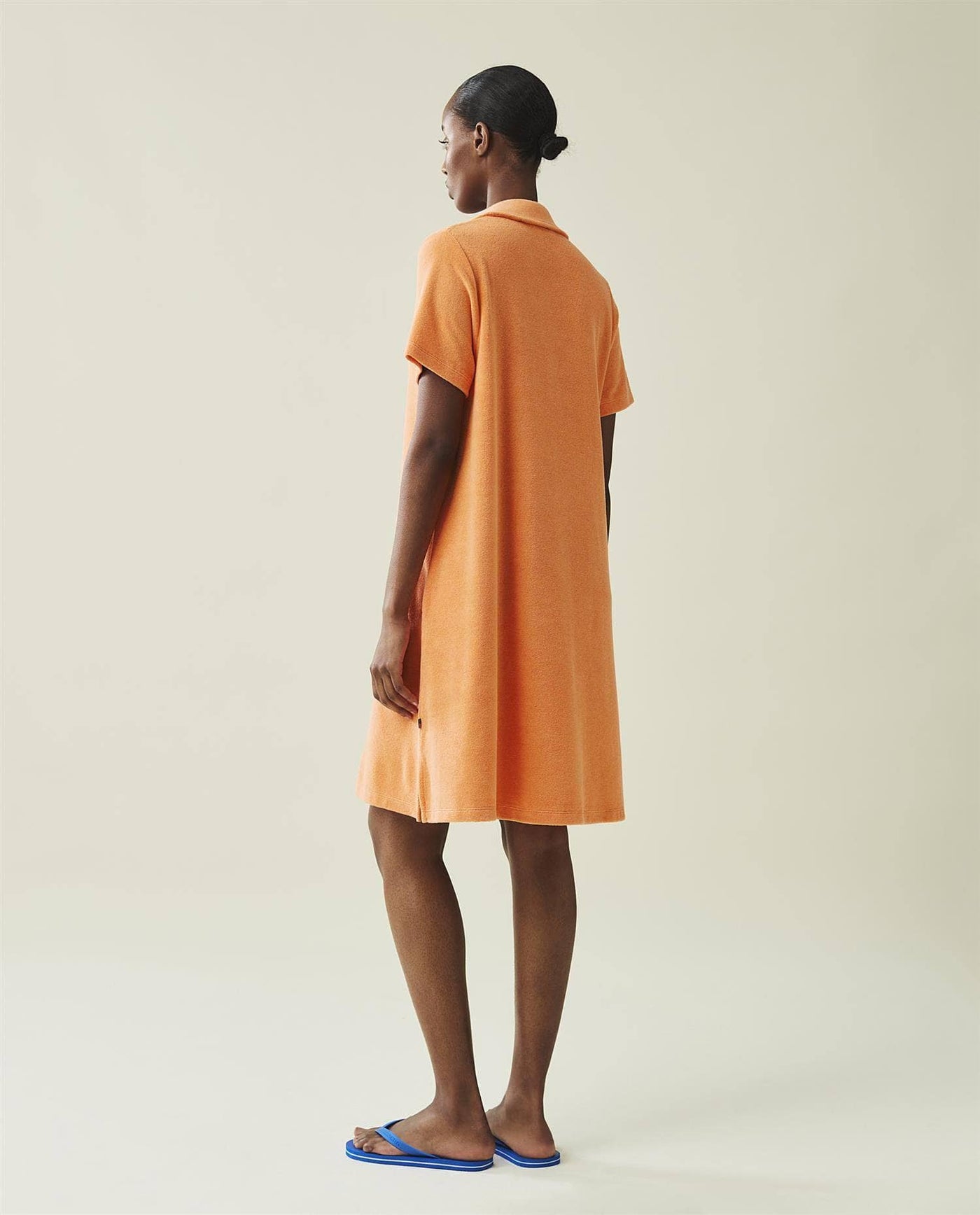 Kailey Organic Cotton Terry Dress, Orange