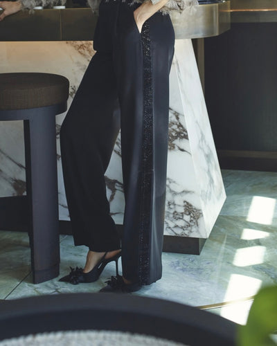 AminaCC Logo Shimmer Pant, Black