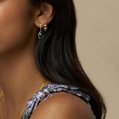 Starburst Embellished Metal Huggie Hoop fra Orelia - bilde 2