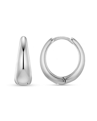 Large Tapered Hoop Earrings