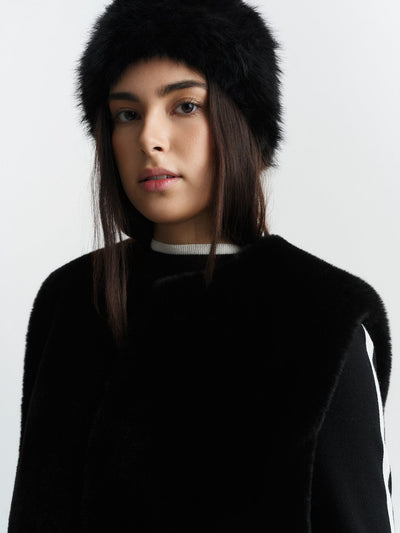 Mia Fake Fur Headband, Black fra Ella & il - bilde 2