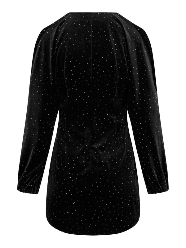 Philo Stud Velour Dress, Black fra Ella & il - bilde 4