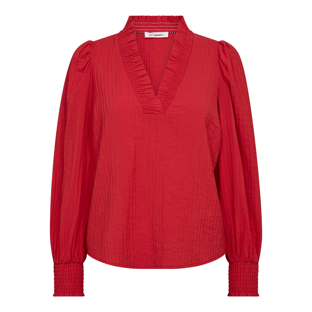 ShinaCC V-Blouse, Red fra Co`couture hos Tråkk Inn