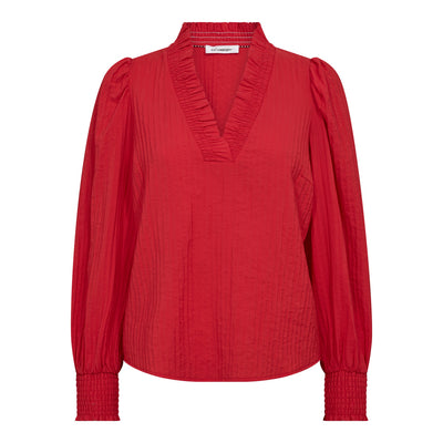 ShinaCC V-Blouse, Red fra Co`couture hos Tråkk Inn