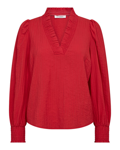 ShinaCC V-Blouse, Red