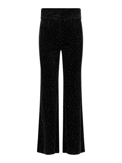 Madeleine Stud Velour Pant, Black fra Ella & il hos Tråkk Inn