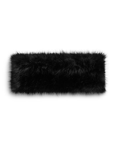 Mia Fake Fur Headband, Black