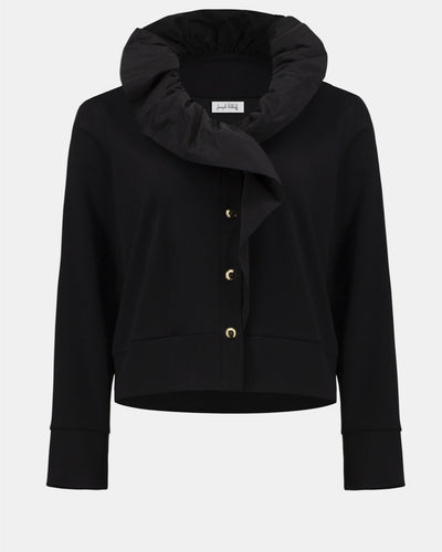 Scuba Crêpe & Memory Straight-Fit Jacket, Black