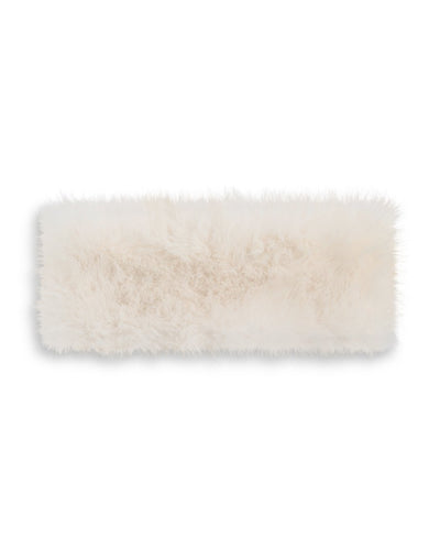 Mia Fake Fur Headband, White