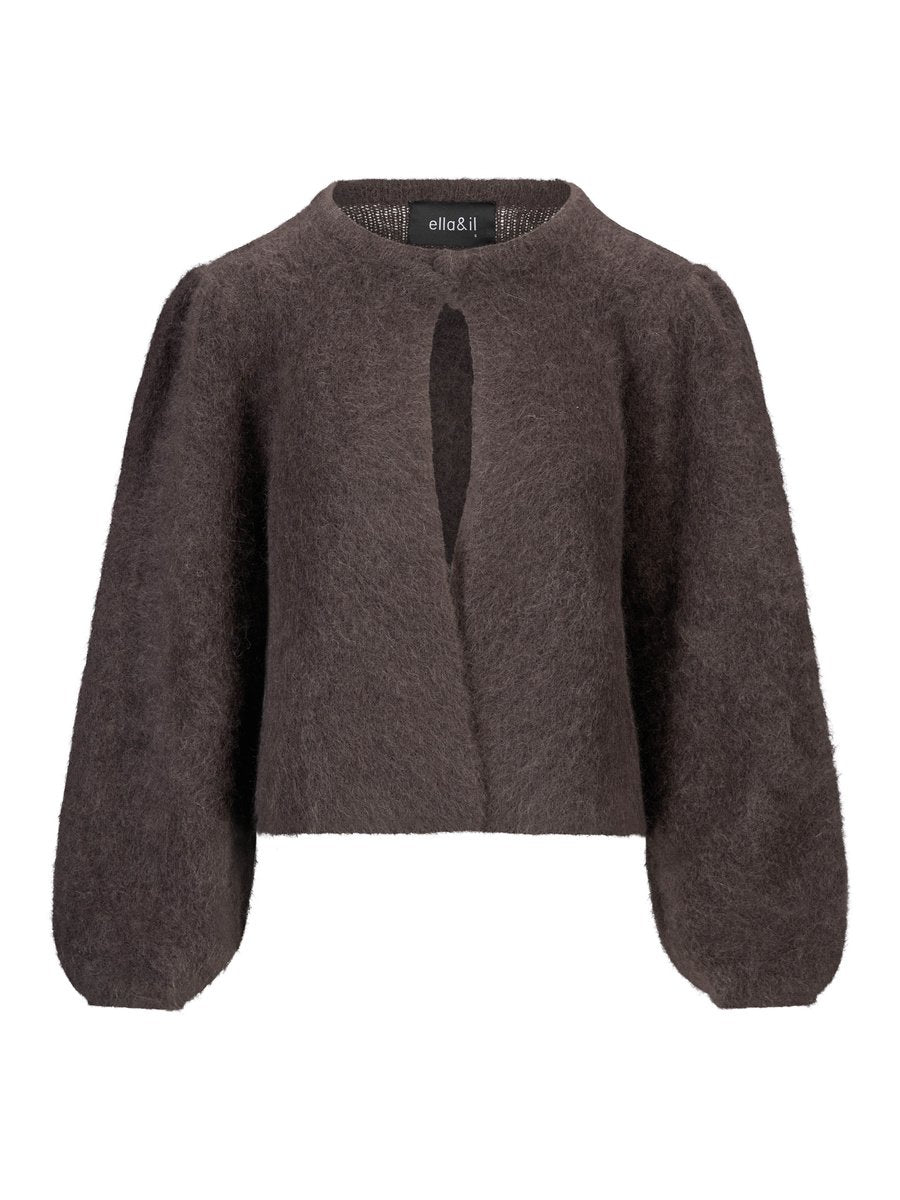 Amelia Chunky Cardigan, Dark Brown fra Ella & il hos Tråkk Inn
