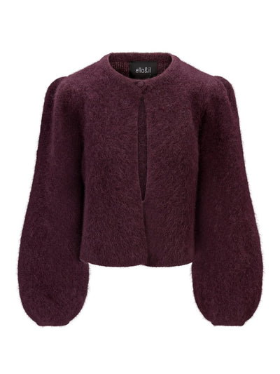 Amelia Chunky Cardigan, Red Wine fra Ella & il hos Tråkk Inn