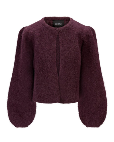 Amelia Chunky Cardigan, Red Wine