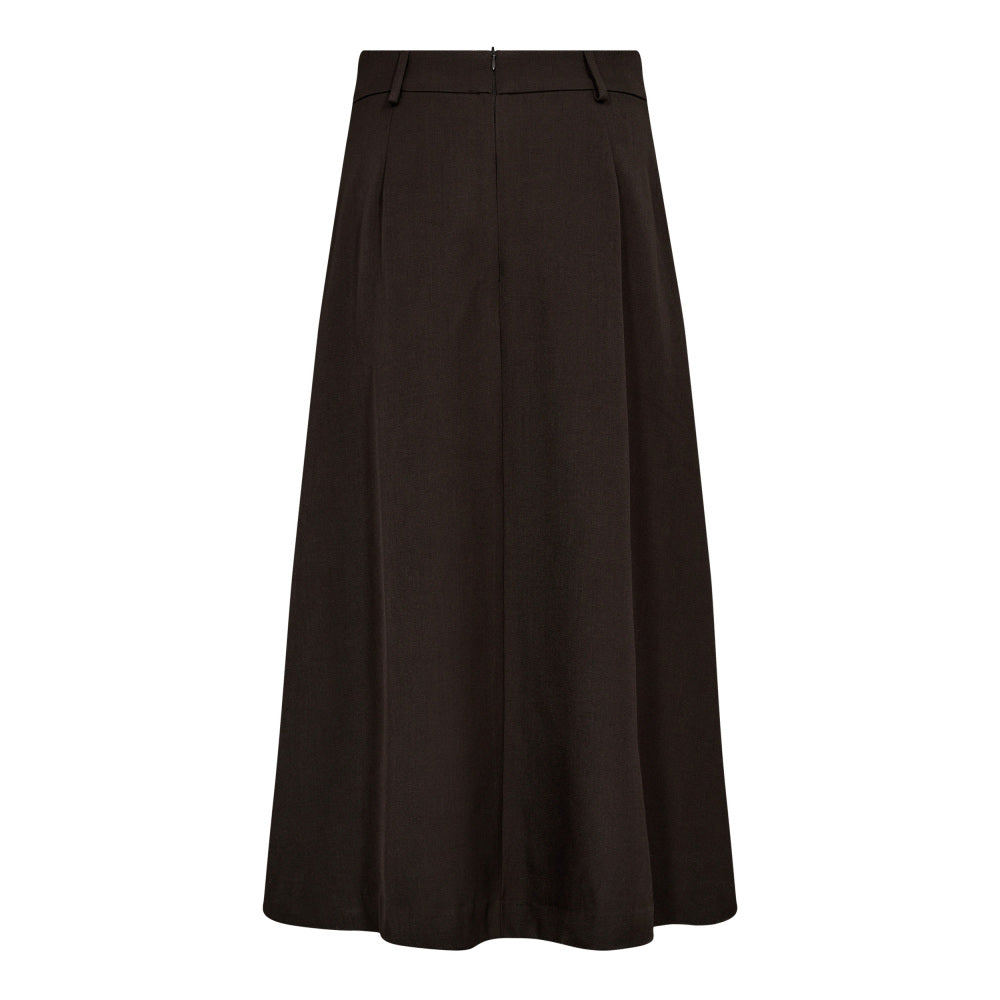 LunaCC Pocket Pleat Skirt, Dark Brown fra Co`couture - bilde 3
