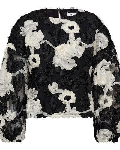 FleurCC Fluffy Blouse, Black