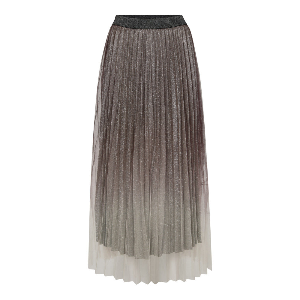 GlitterCC Plissé Skirt, Dark Brown fra Co`couture hos Tråkk Inn