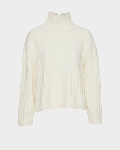 Malina Merino Turtleneck, White