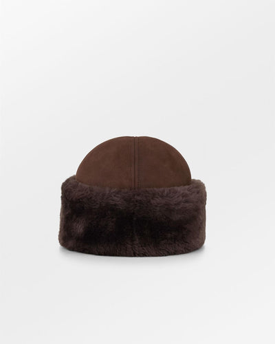 Dora Shearling Hat, Chocolate Torte