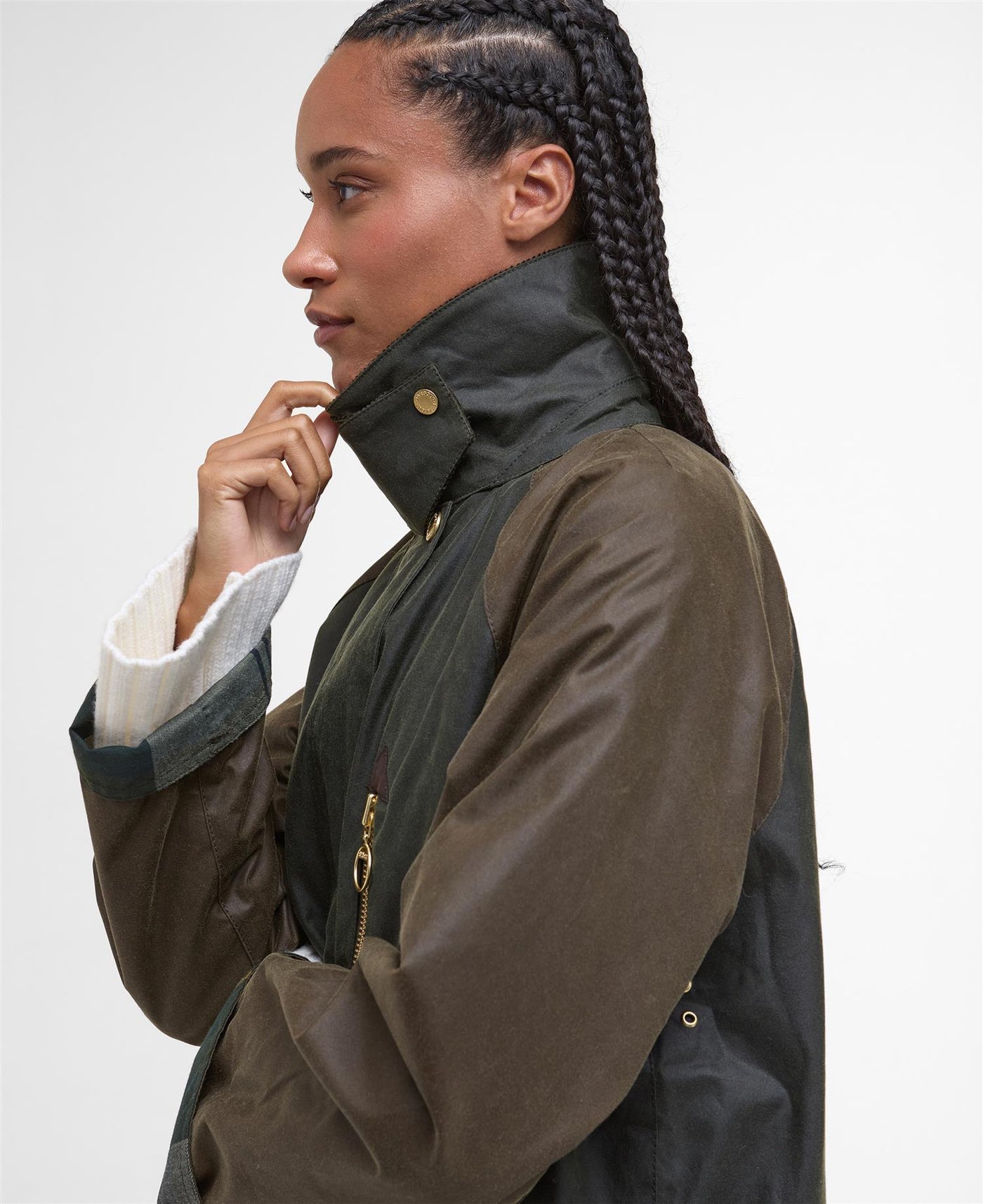 Evette Wax Jacket, Olive fra Barbour - bilde 3