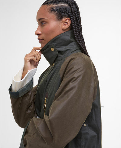 Evette Wax Jacket, Olive fra Barbour - bilde 3