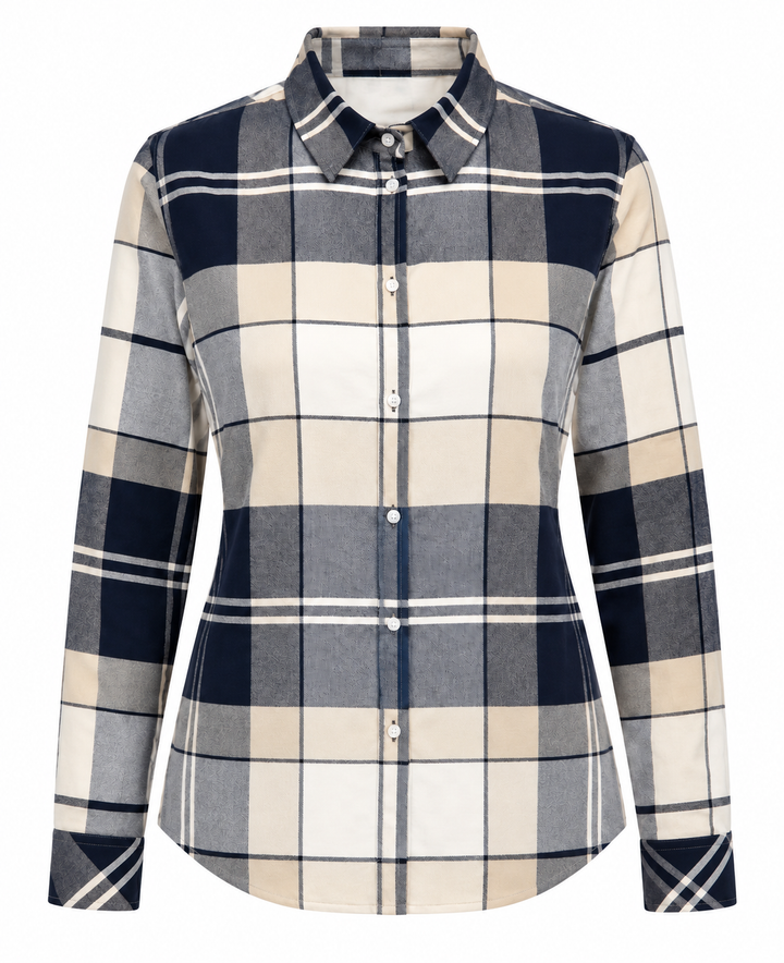 Anna Shirt, Light Birchwood Dress Tartan