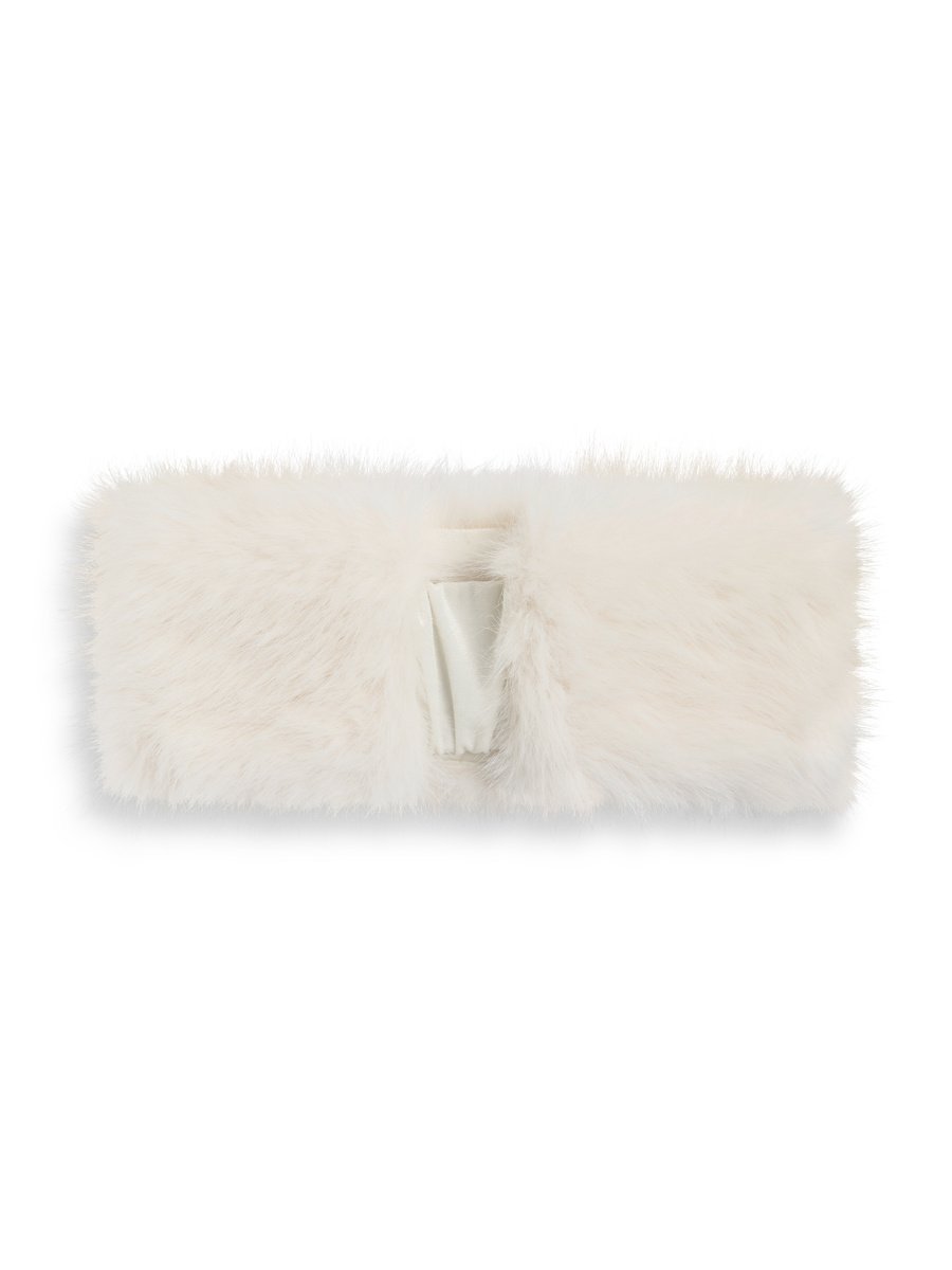 Mia Fake Fur Headband, White fra Ella & il - bilde 2