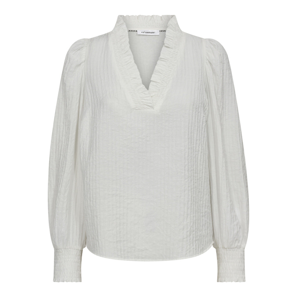 ShinaCC V-Blouse, OffWhite fra Co`couture hos Tråkk Inn