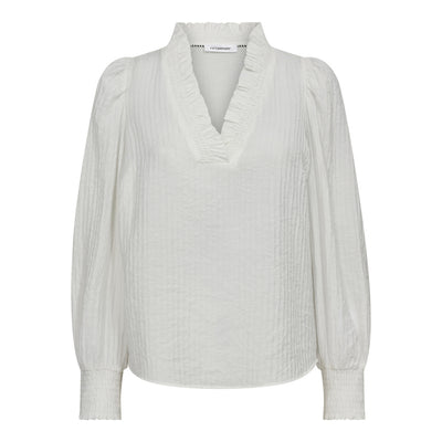 ShinaCC V-Blouse, OffWhite fra Co`couture hos Tråkk Inn