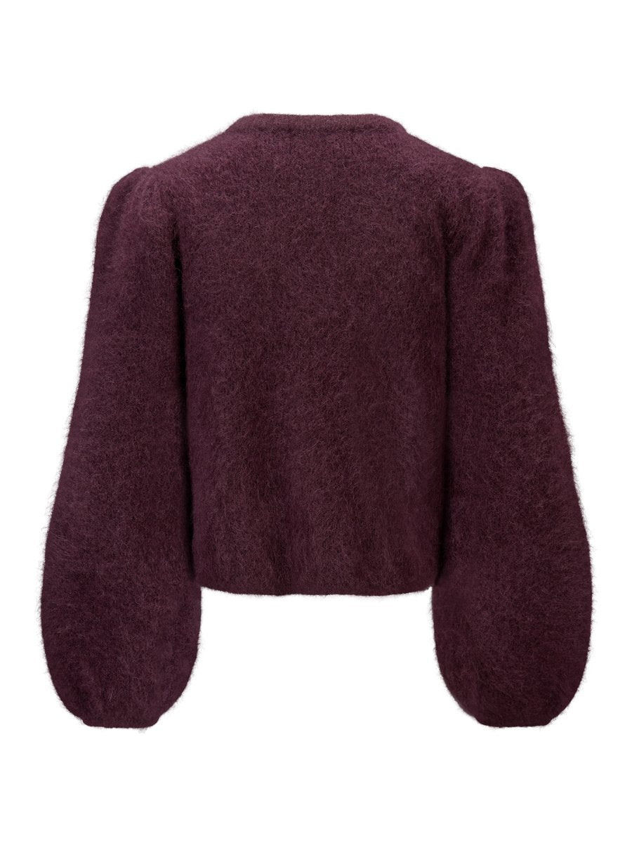 Amelia Chunky Cardigan, Red Wine fra Ella & il - bilde 4