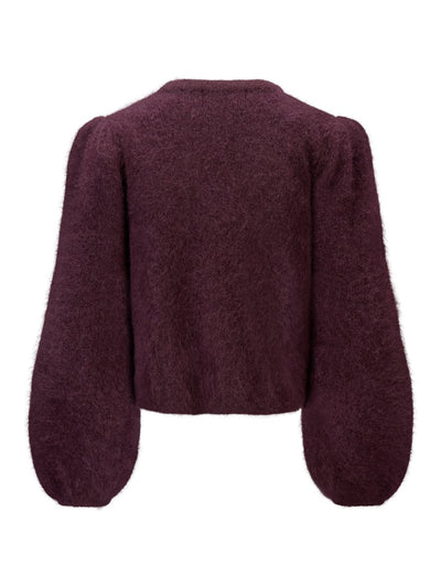 Amelia Chunky Cardigan, Red Wine fra Ella & il - bilde 4