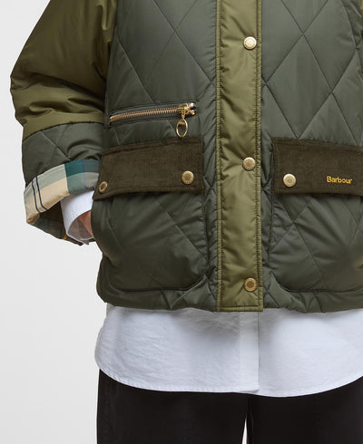 Martha Quilted Jacket, Olive fra Barbour - bilde 3