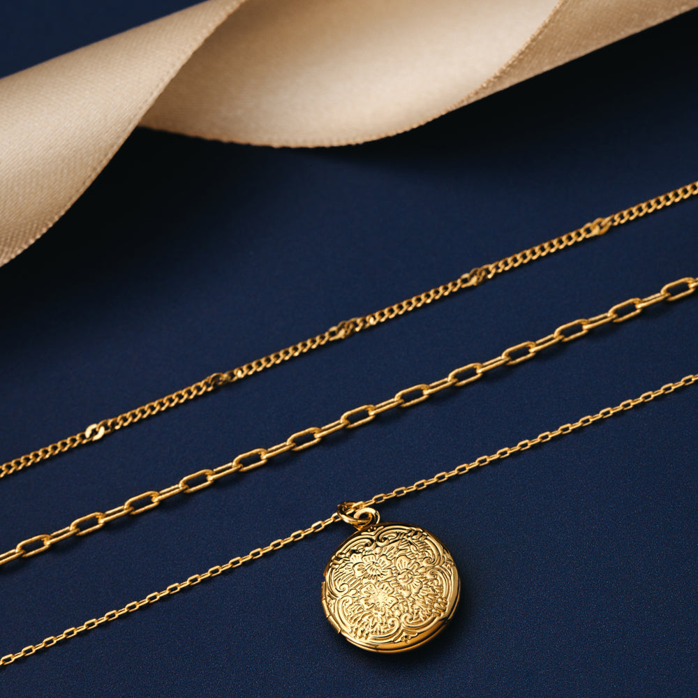 3-Row Locket Necklace fra Orelia - bilde 3