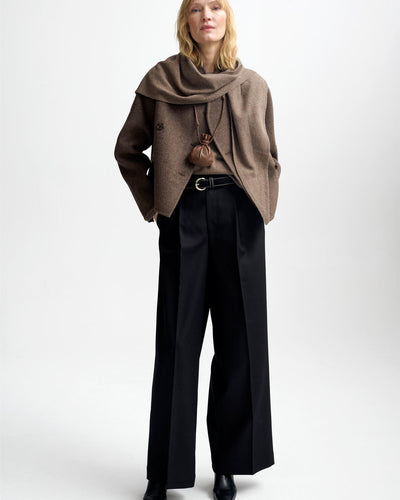 Mira Wool Cash Scarf, Cappucino