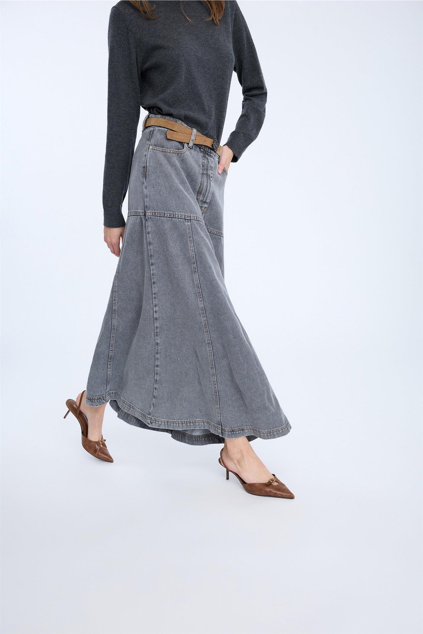 Tuxya Skirt, Grey fra MUNTHE - bilde 3