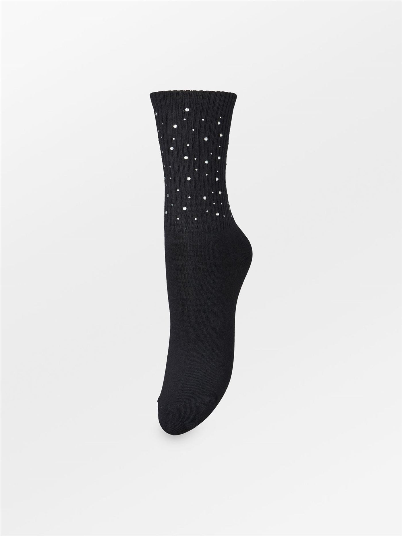 Glimsy Cotta Sock, Black fra BECKSÖNDERGAARD hos Tråkk Inn
