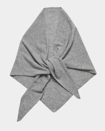 Mira Wool Cash Scarf, M. Grey Mel