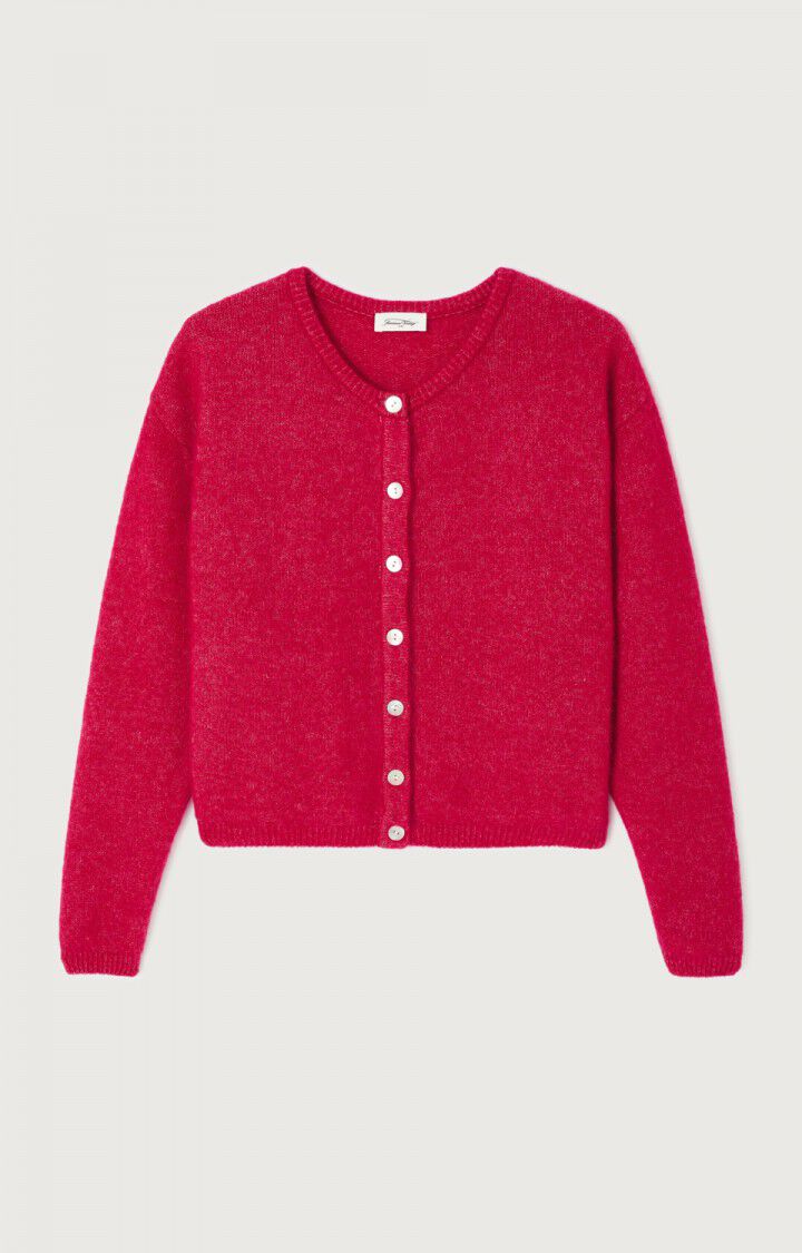 American Vintage magenta cardigan - forfra
