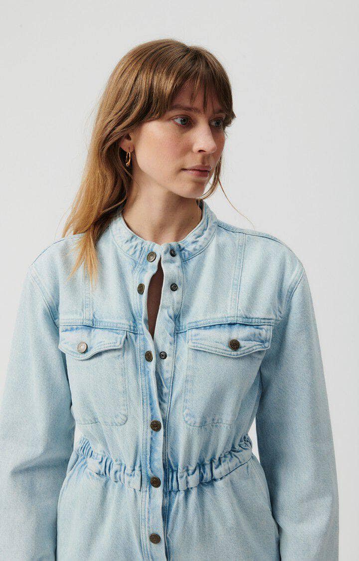 American Vintage lys blå jumpsuit - på modell 1