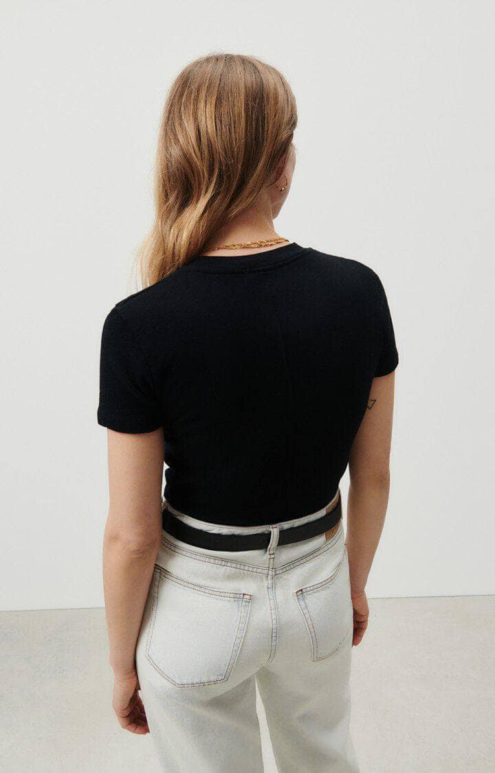 American Vintage svart t-shirt - bakfra