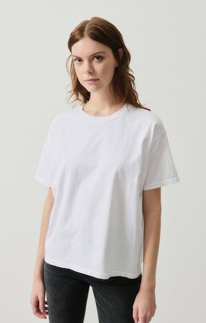 American Vintage hvit t-shirt - på modell