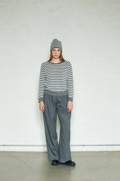 Fiona Stripe, Dk Grey/Offw