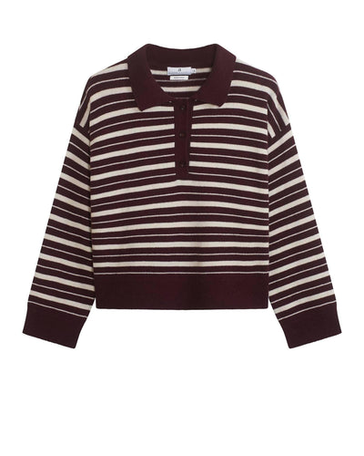 Zely Stripe, Dk Burgundy/Offwhite