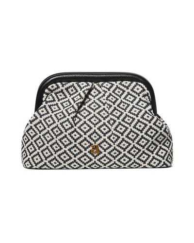 Jacquard Clutch, Black Combo