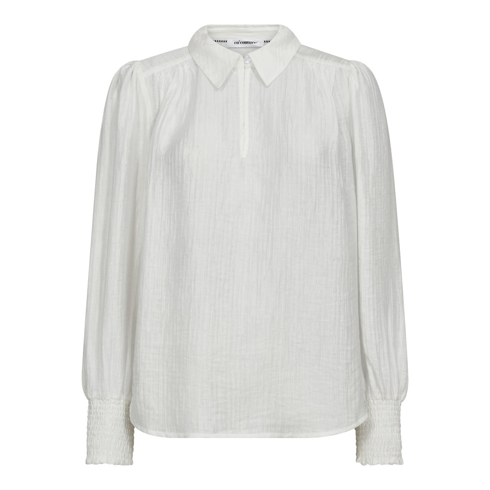 TassyCC Collar Blouse, White fra Co`couture hos Tråkk Inn