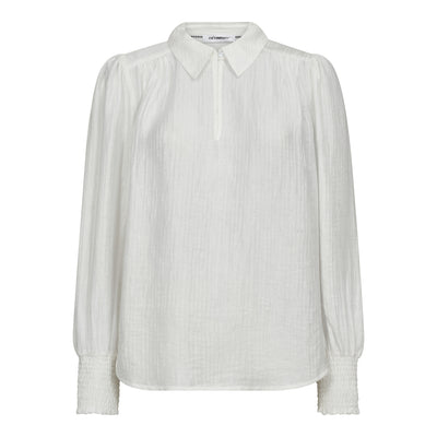 TassyCC Collar Blouse, White fra Co`couture hos Tråkk Inn
