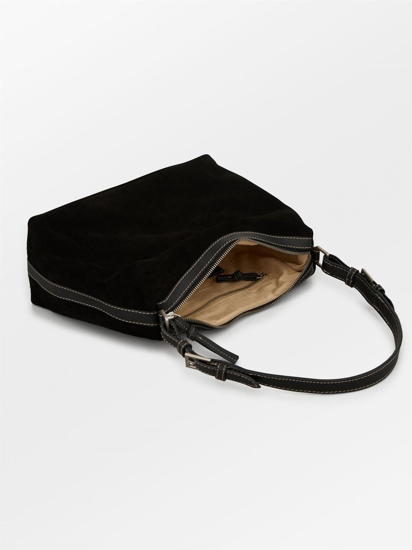 Suede Ginni Medi Bag, Black fra BECKSÖNDERGAARD - bilde 3