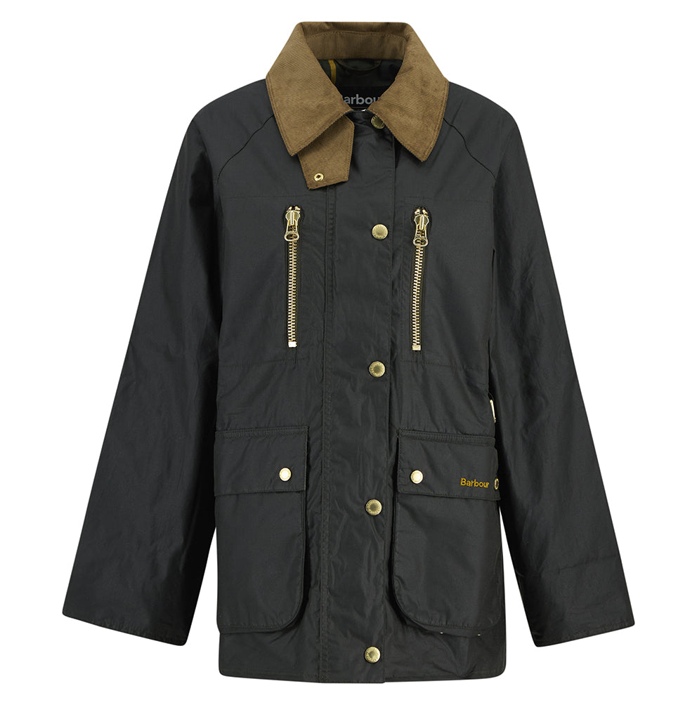 Barbour olivengrønn jakke - forfra
