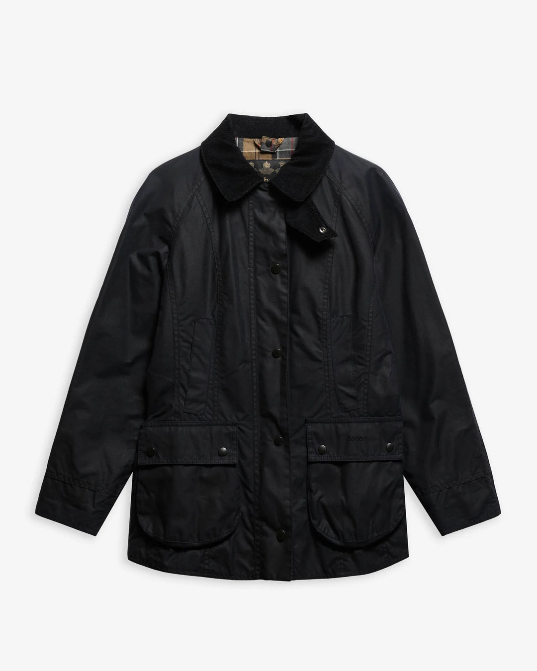 Barbour marineblå jakke - forfra