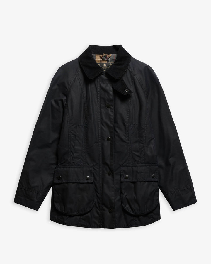 Barbour marineblå jakke - forfra