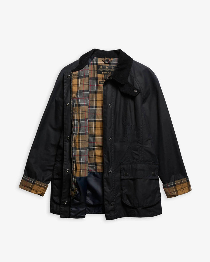 Barbour marineblå jakke - forfra