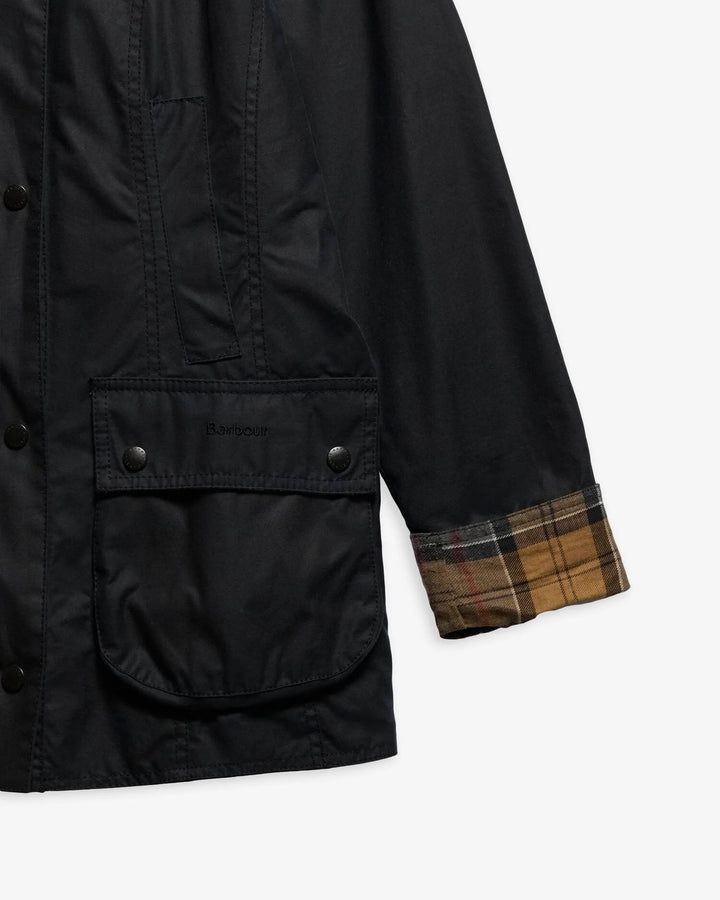 Barbour marineblå jakke - detaljbilde
